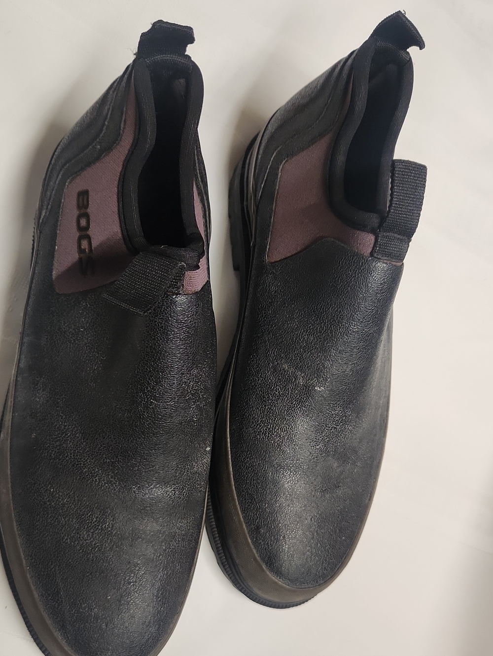 Bogs Men's Black Slip-On Loafers Tillamook Black And Brown Size 9